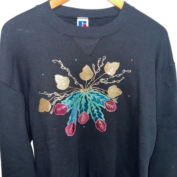 Vintage Russel Handmade custom Christmas Sweatshirt - Picture 2 of 7